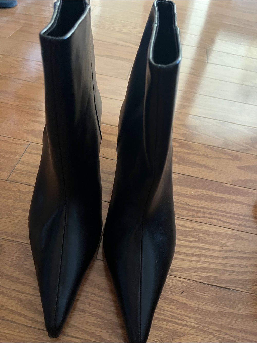 H&M Black Pointed Toe Stretch Ankle Boots